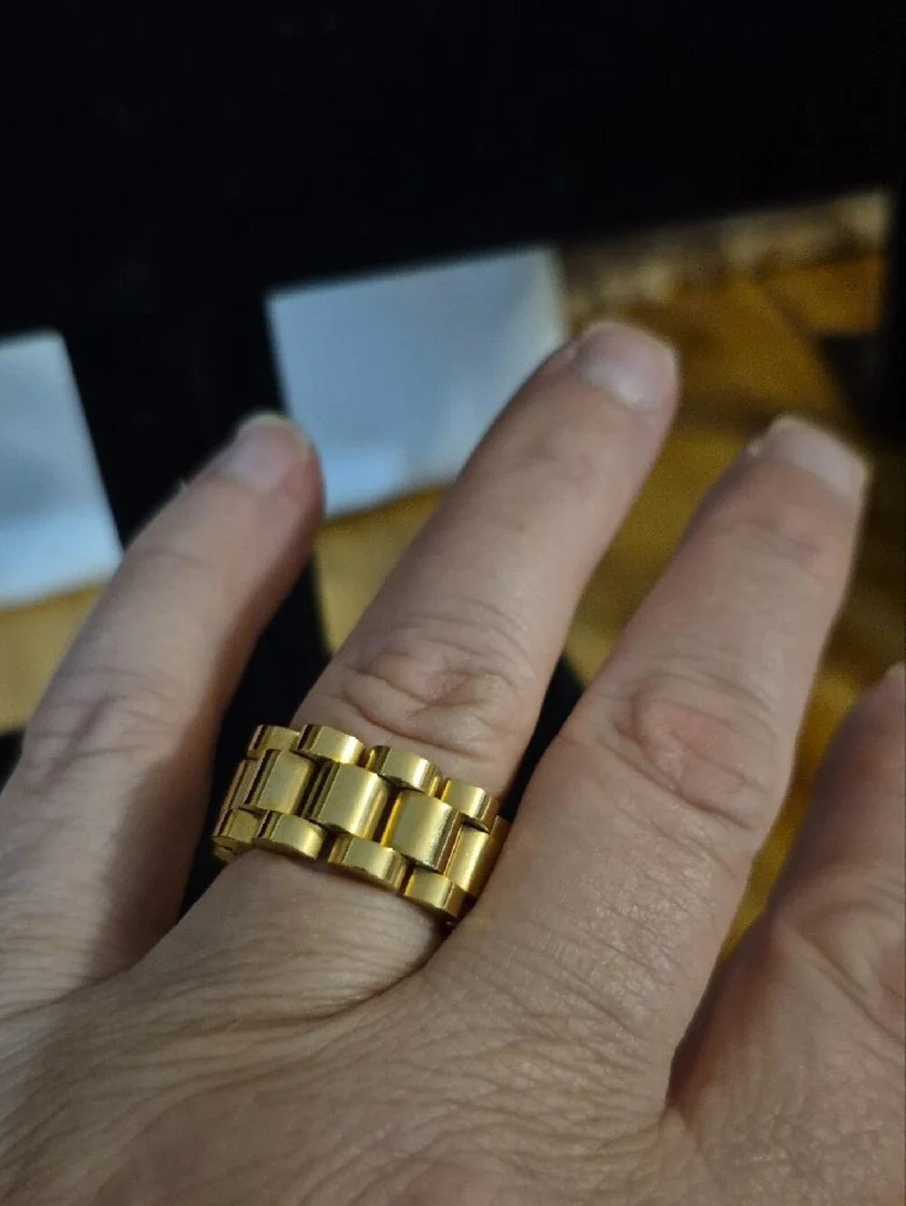 Plunder Gold Link Stretch Ring